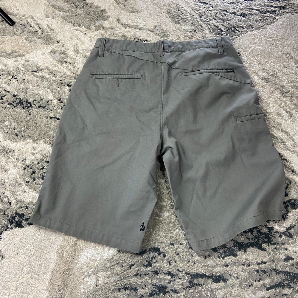 Y2K Surf Volcom Frickin Chino‎ Shorts Mens 32 Gray Cotton Golf Performance - Picture 2 of 14